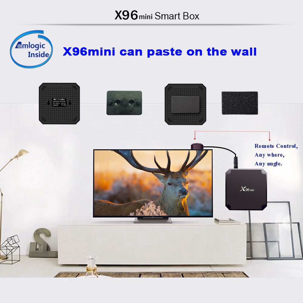 Tv Box X96Mini Android 9.0 X96 Mini S905W Lõi Tứ Hỗ Trợ 2.4g Và Phụ Kiện