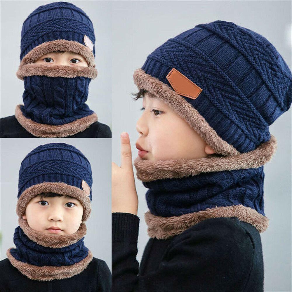 Mũ beanie Kèm Khăn Choàng Mềm Giữ Ấm MIHAN1 Cho Bé