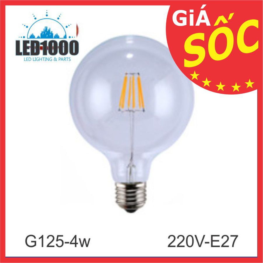 Bóng Đèn Led trang trí Edison – Bóng đèn Edison G125 4w Vintage giả sợi đốt - Bảo Hành 06 Tháng Của LTP Lighting | BigBuy360 - bigbuy360.vn