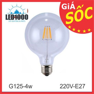 Bóng Đèn Led trang trí Edison – Bóng đèn Edison G125 4w Vintage giả sợi đốt - Bảo Hành 06 Tháng Của LTP Lighting