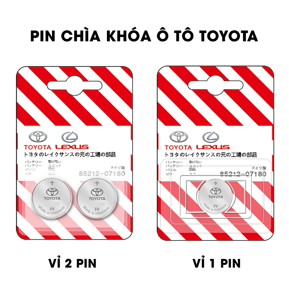 Pin chìa khóa ô tô Toyota Vios chính hãng Toyota sản xuất tại Indonesia 3V Panasonic