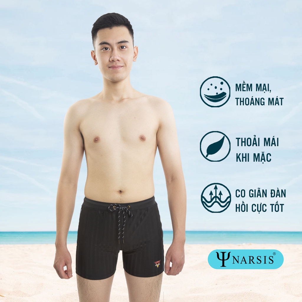 Quần Bơi Nam Cao Cấp Narsis Q0004 chất liệu co giãn thoải mái phù hợp khi đi bơi