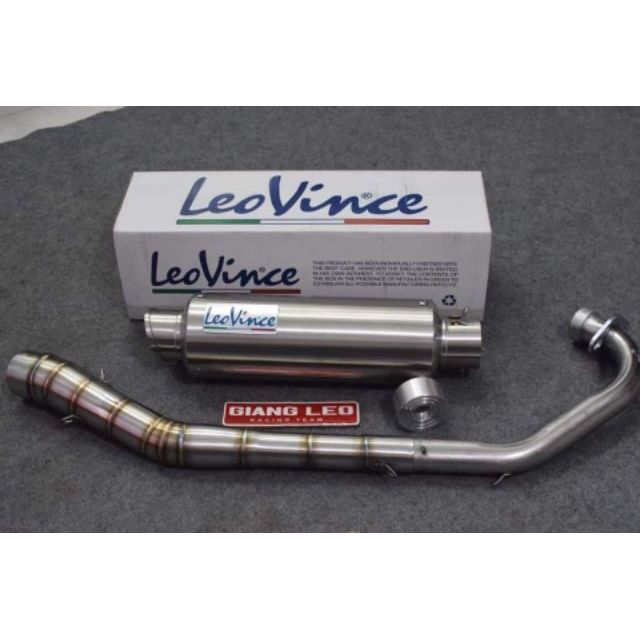 trọn bộ leovince bạc và cổ pô 2 khúc wrx tặng tiêu cnc gắn mọi loại xe