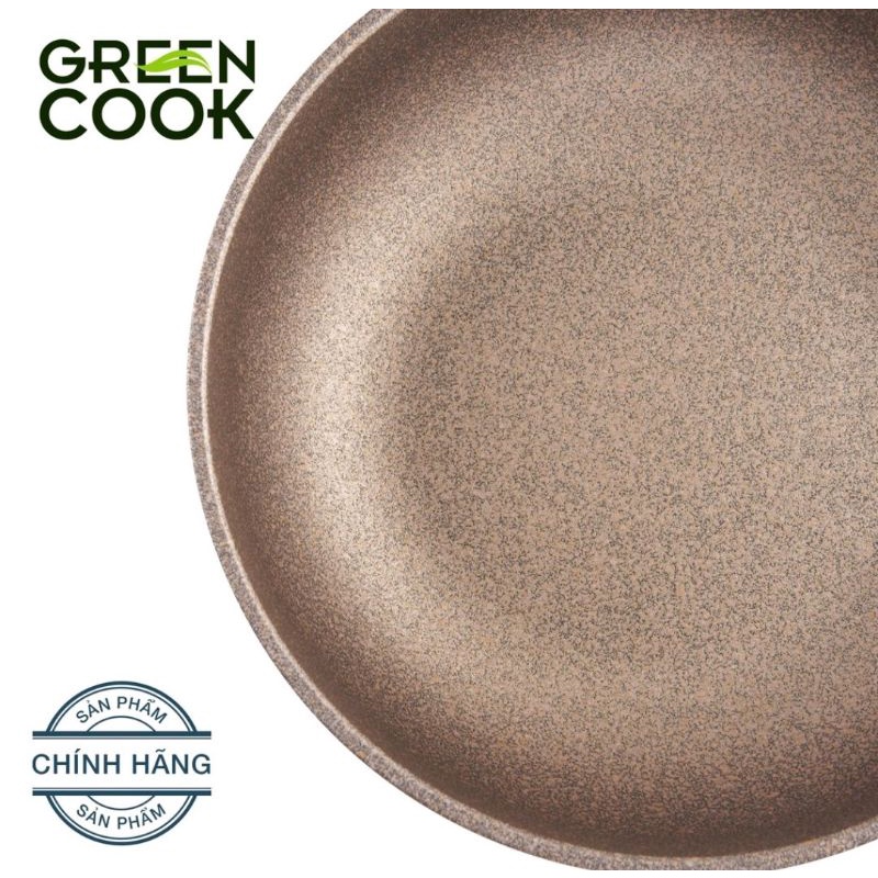 Chảo đúc vân đá chống dính sâu lòng 26cm GreenCook