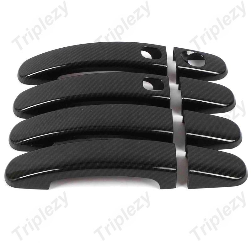 Bộ 8 Miếng Dán Tay Nắm Cửa Xe Hơi Bằng ABS / Sợi Carbon Cho Ford Focus MK2 MK3 2005-2018 Kuga Escape Ranger Wildtrak T6
