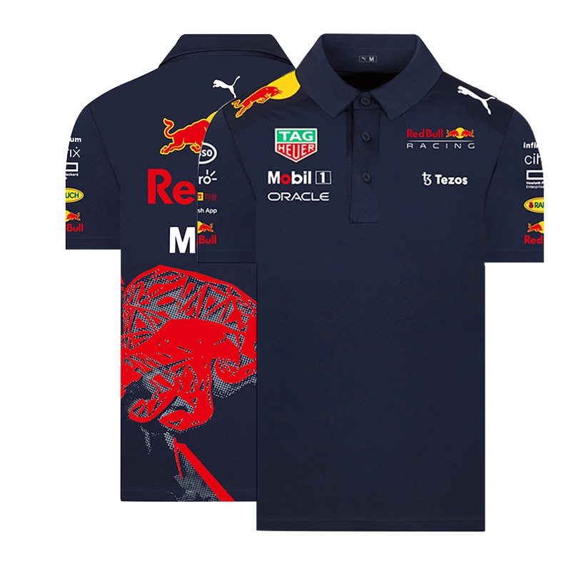 Áo Thun POLO Tay Ngắn In Logo Red Bull 2022 F1 Thời Trang Mùa Hè Cho Nam
