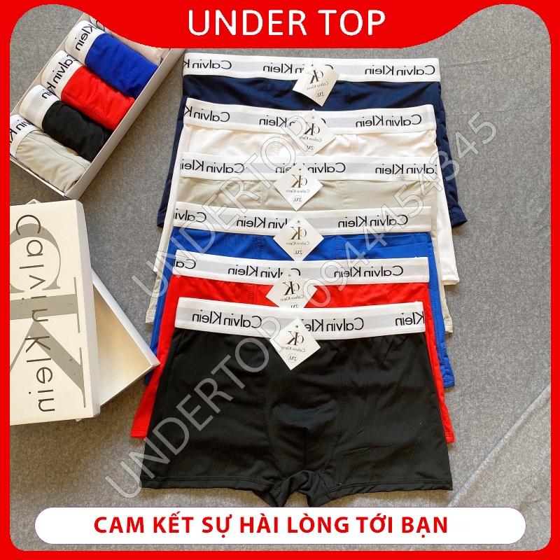 Quần sịp đùi nam C.K Cotton cao cấp Boxer chất liệu THUN LẠNH cực thoáng mát - UNDER TOP