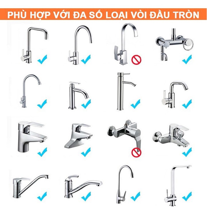 Đầu vòi rửa chén, bát tăng áp, xoay 360 độ, 3 chế độ xả nước