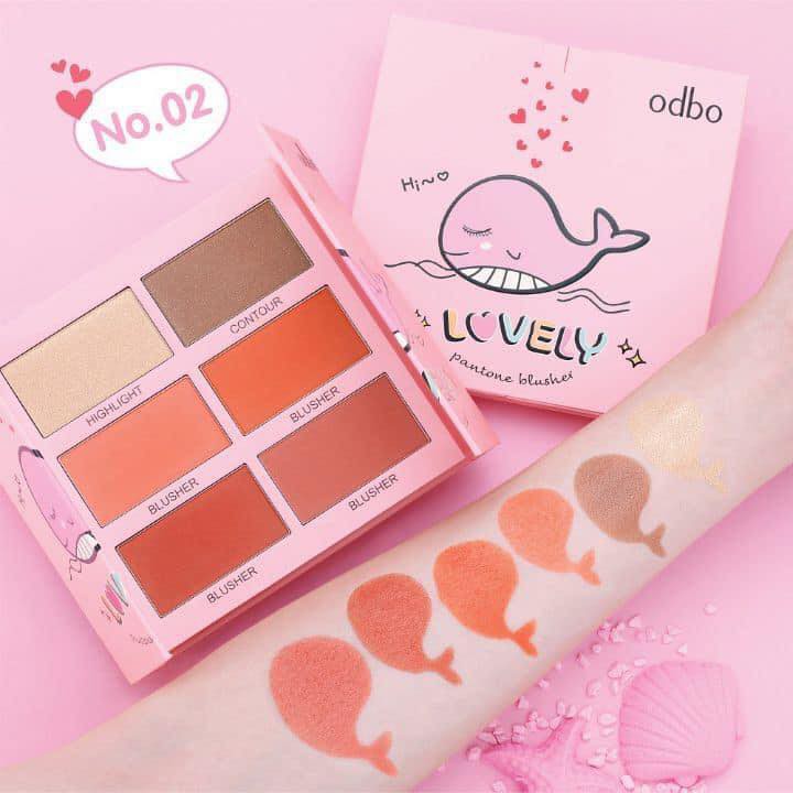 Bảng Má Hồng Odbo Lovely Pantone Blusher  6 ô