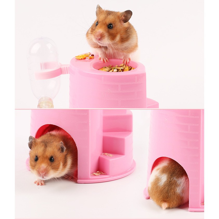 Nhà ngủ 4 in 1 Kèm Bình nước cho Hamster