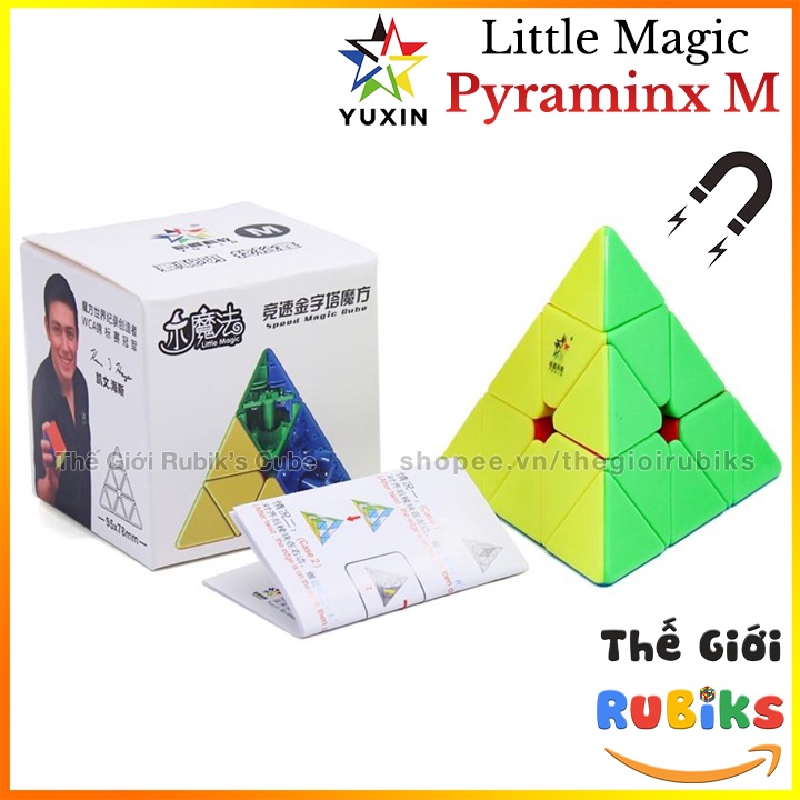 YuXin Little Magic Pyraminx M Có Nam Châm - Rubik Biến Thể Tam Giác Black Kylin Pyraminx Cube