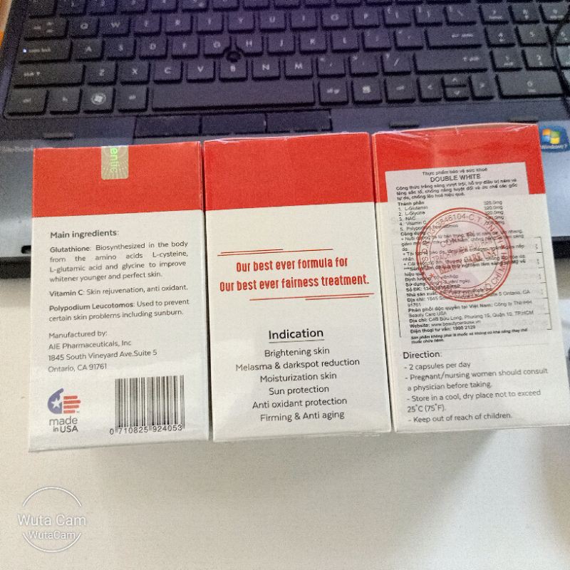 Viên uống Double White trắng da hộp 60 viên