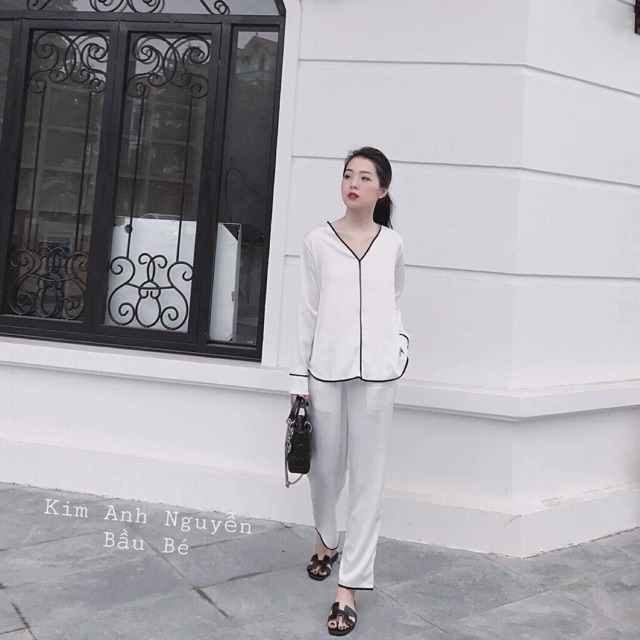Bộ ngủ lụa dài