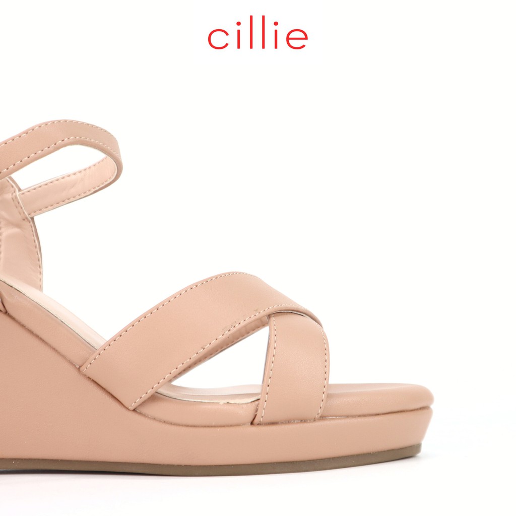 Giày sandal đế xuồng cao 9cm quai chéo Cillie 1197 [FORM BÉ - CHỌN LÊN 1 SIZE]