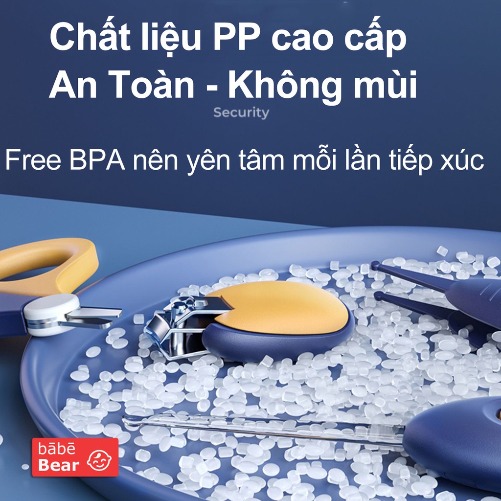 Bộ bấm móng tay cho bé Beedol cao cấp 5 món, cắt móng tay cho bé sơ sinh an toàn CBME