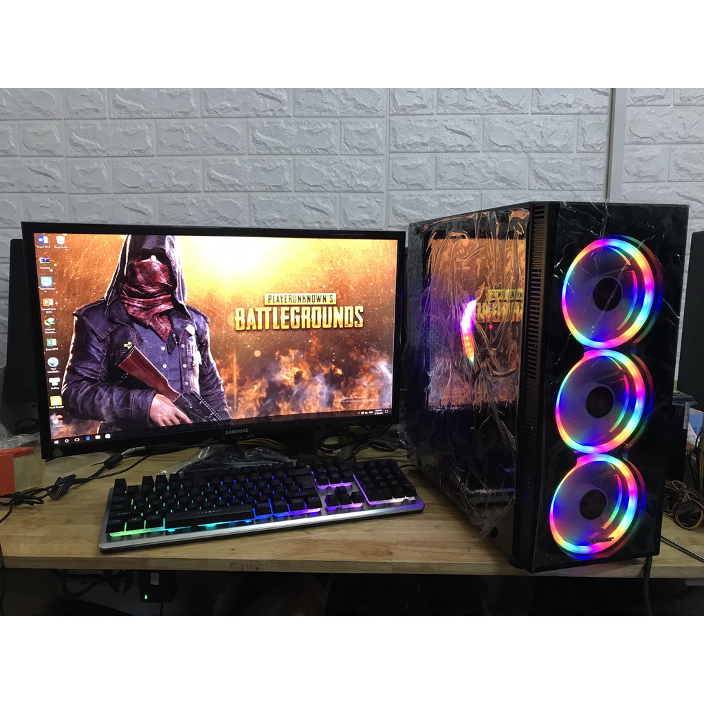 Bộ chiến PUBG ,GTA 5 Main B360,Cpu I5 9400F,RAM 8G,RX 580 8G.D5,SSD 120G+ MÀN 24inch | BigBuy360 - bigbuy360.vn