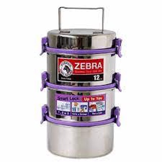 Cặp lồng inox 304 3 ngăn zebra 12cm 150235
