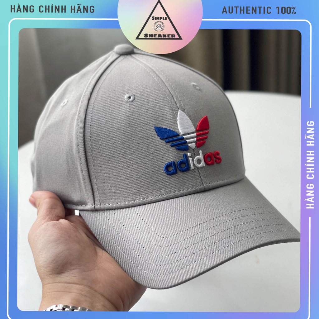 Nón Lưỡi Trai Adidas Chính Hãng FREESHIP Adidas Trefloi Baseball Cap Solid Grey France - Mũ Nam Thời Trang [GN4891]