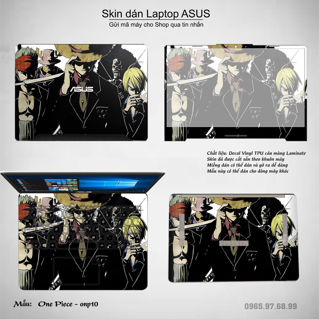 Skin dán Laptop Asus in hình One Piece _nhiều mẫu 10 (inbox mã máy cho Shop)
