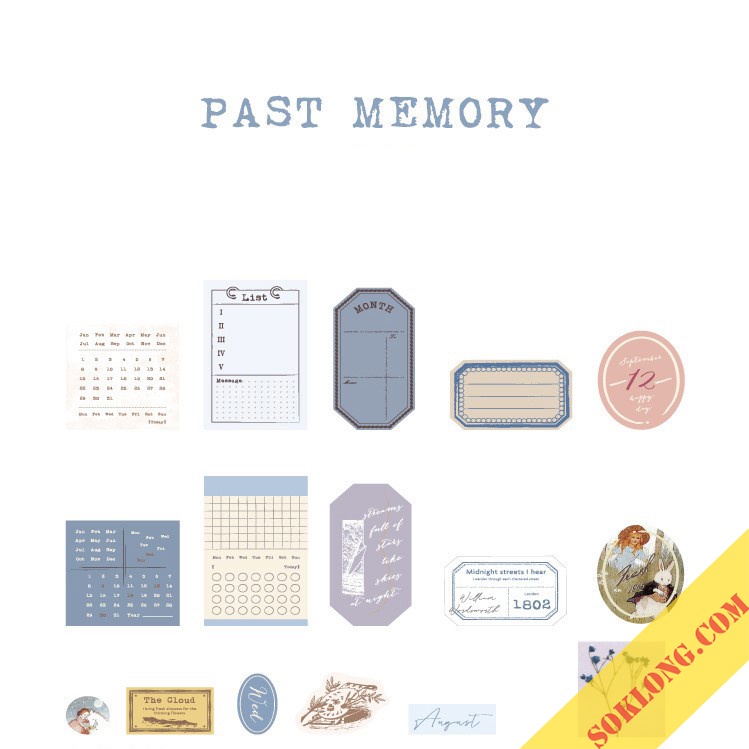 Bộ 30 nhãn tag kèm hoa khô/ dây gai vintage , sticker trang trí bullet journal, sổ tay STI30