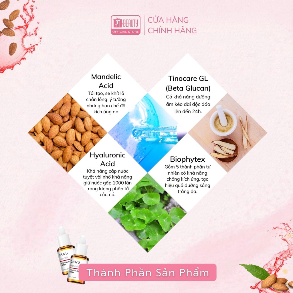 Serum Giúp Ngừa Mụn, Tái Tạo Da Dr Wu Serum Mandelic Acid 18% 15ml/ 30ml
