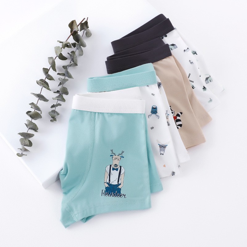 Bộ 2 Quần Lót Cotton Thời Trang Cho Bé Trai