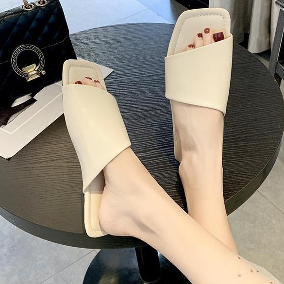 Dép Nữ Mũi Vuông Đế Bệt Siêu Phong Cách Mã XKD4 Mũi Vuông Đẹp SL Có Hạn