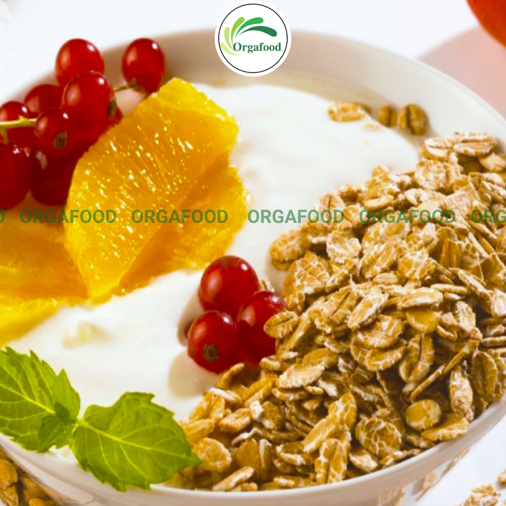 Yến mạch giảm cân cán dẹt cán vỡ ăn liền Hafer 500g nhập khẩu Đức eat clean, cho người ăn kiêng Orgafood