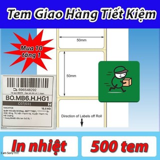 500 Tem in vận đơn GHTK 49x50 25M