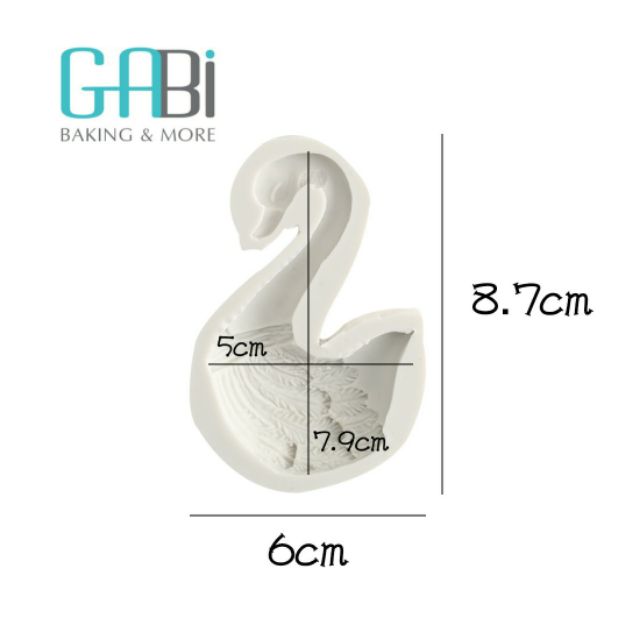 Khuôn fondant thiên nga (2 mẫu)