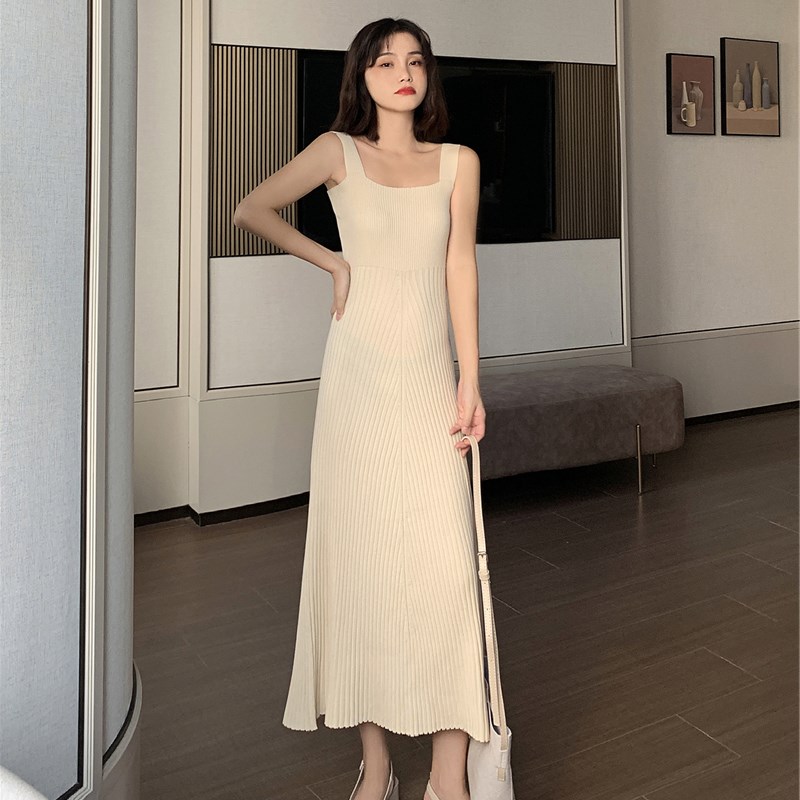 Women's suspender skirt new sleeveless dress knitted suspender dress | BigBuy360 - bigbuy360.vn
