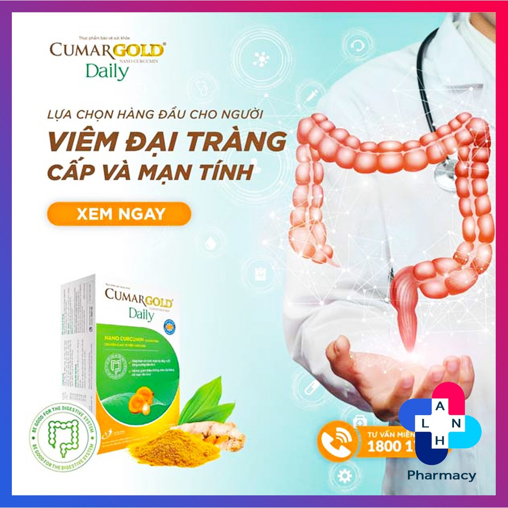 CUMARGOLD DAILY (Hộp 20 viên) – Bảo vệ dạ dày hằng ngày từ nghệ nano.