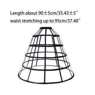 Womens Hollow Out Caged 5-Hoop Bustle Victorian Petticoat Skirt Wedding Bridal D
