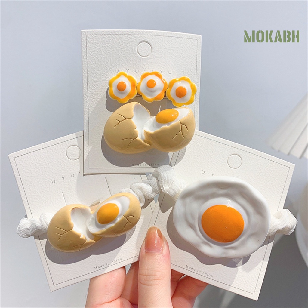 Kẹp Tóc BB Hình Quả Trứng Siêu Mềm Sáng Tạo 5 Kiểu Lựa Chọn