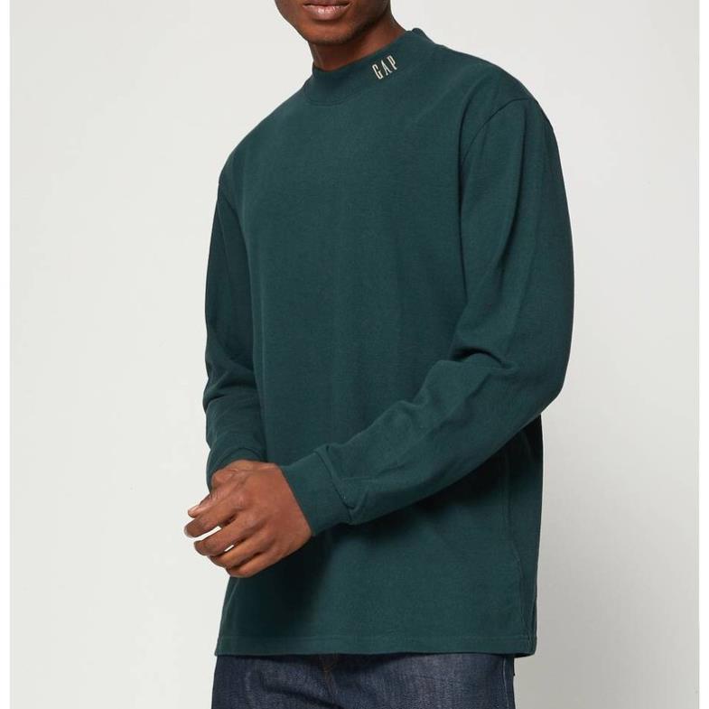 Áo thun GAP Nam Dài tay Cổ Trụ hoặc Cổ Lọ - Double Knit Henley/ Long Sleeves Mock Neck T-Shirt