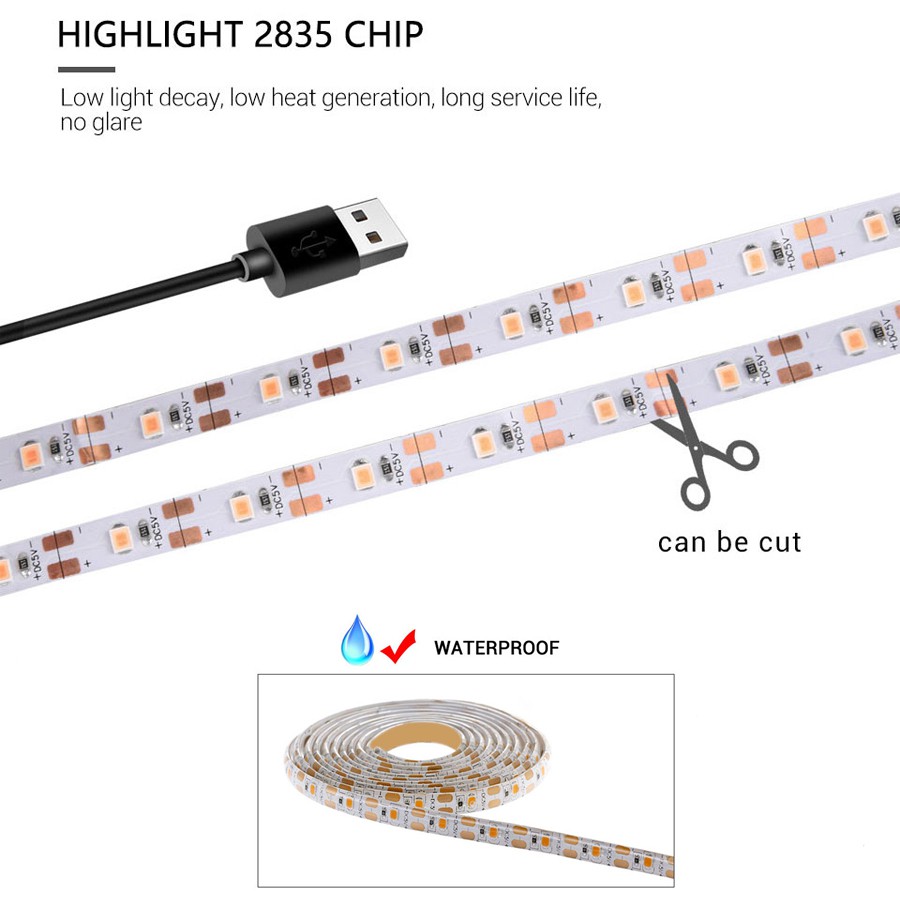 Toàn Bộ Dây Đèn Led Kích Thích Tăng Trưởng 0.5m 1m 1.5m 2m 3m 2835 Smd