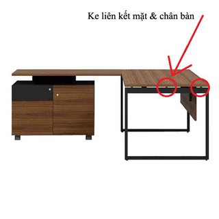 Ke đỡ mặt bàn bản Oval (ke liên kết mặt bàn với chân bàn)