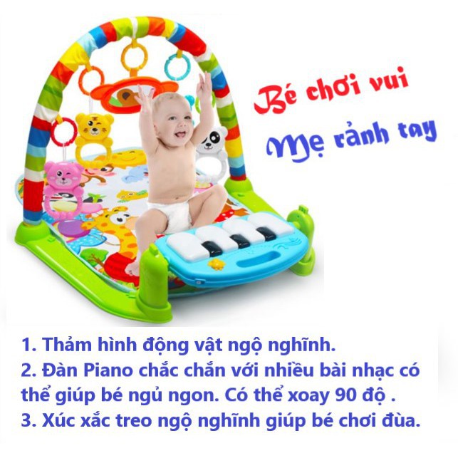 Thảm nhạc vườn bách thú cho bé nằm chơi