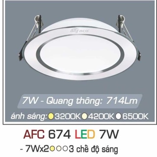 Đèn LED âm trần downlight Anfaco AFC 674