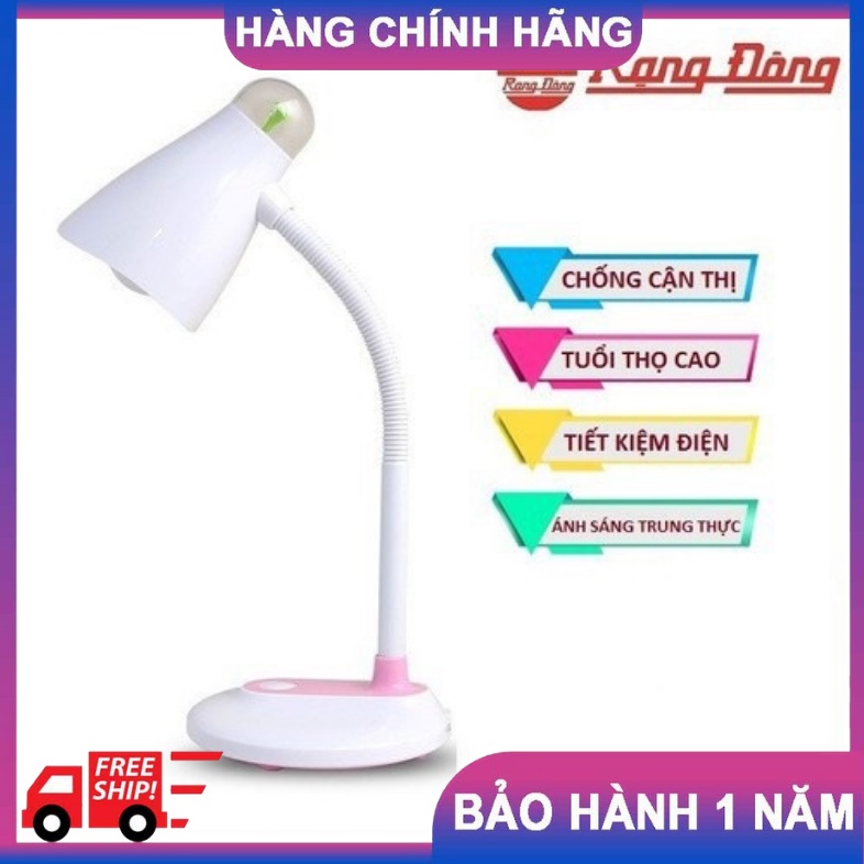 Đèn Học Để Bàn Chống Cận LED Rạng Đông Ánh Sáng Vàng, Đèn Bàn LED Công Tắc Bật RD-RL-32