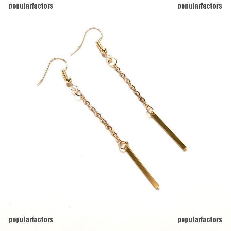 Khuyên Tai Dài Mạ Vàng Đính Đá Pha Lê Dễ Thương