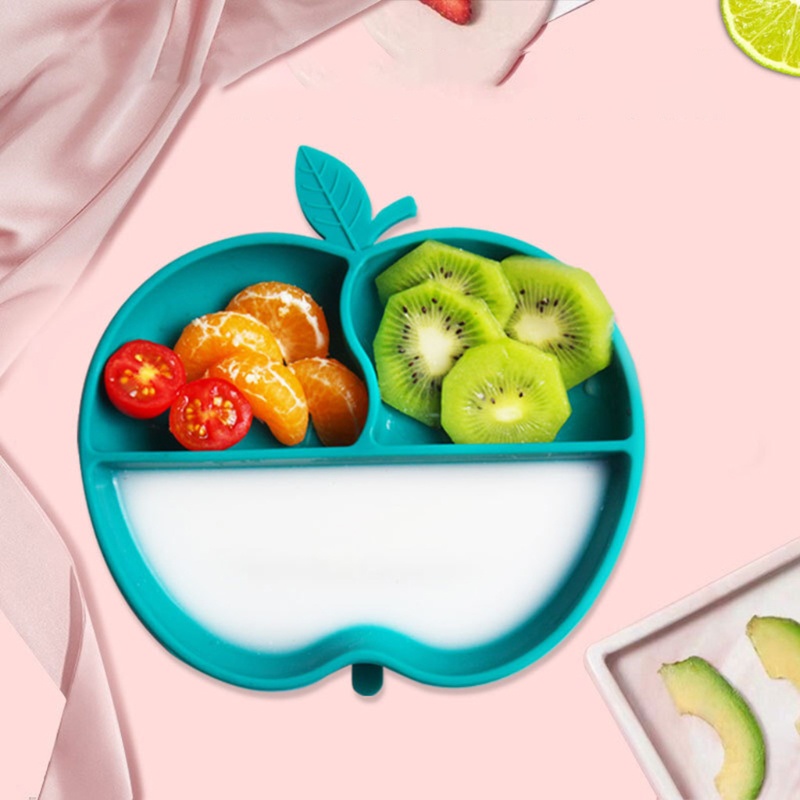 Bát Ăn Chia Ngăn Bằng Silicone Chống Trượt Dành Cho Trẻ Em