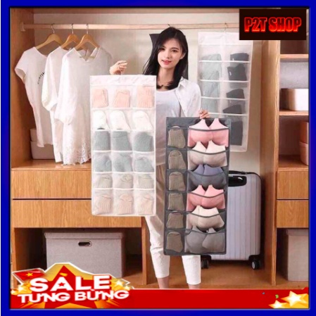 TÚI TREO ĐỒ LÓT TREO TẤT 2 MẶT 30 NGĂN HÀNG DÀY LOẠI 1
