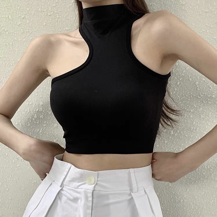 Áo Croptop Nữ Khoét Ngực Cổ Cao - Tharo Clothing [AO00037]