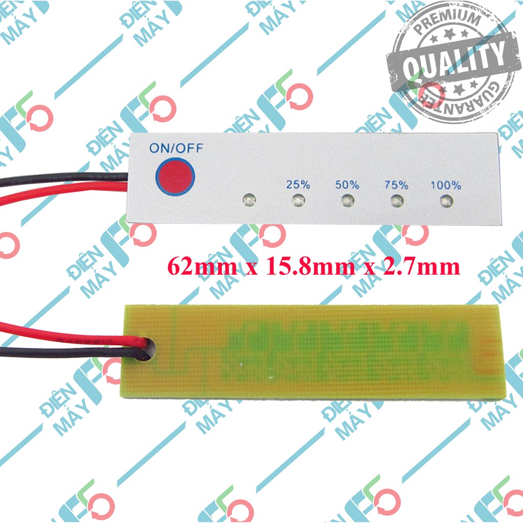 DMF5 Mạch báo dung lượng pin 2S 8.4V , 3S - 12.6V và 4S - 16.8V dạng thanh dễ độ chế