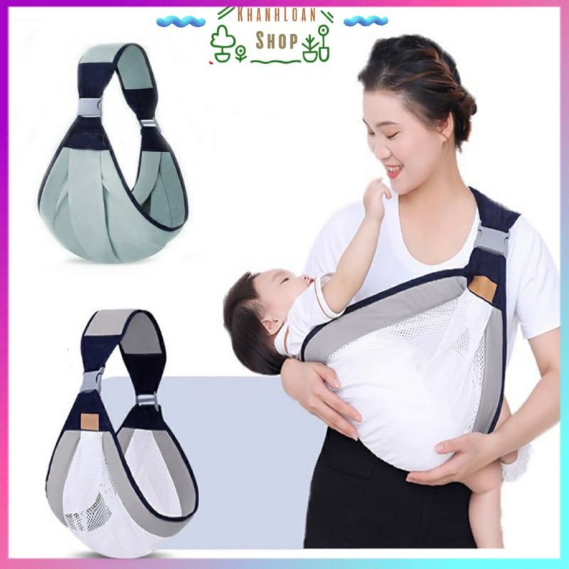 Đai Địu Cho Em Bé Phía Trước Dạng Lưới Siêu Thoáng Khí Gọn Gàng An Toàn Tiện Lợi