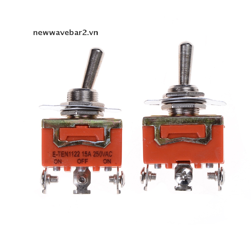 2 Công Tắc 3 Bước Màu Cam SPDT 250V 15A ON-OFF-ON