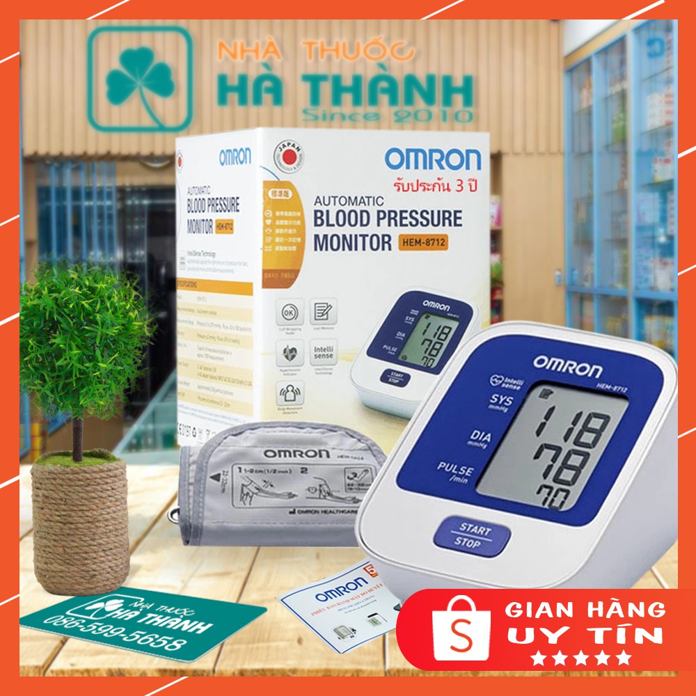 Máy đo huyết áp bắp tay Omron HEM - 8712 [Hàng chính hãng Omron Nhật Bản - bảo hành 5 năm]