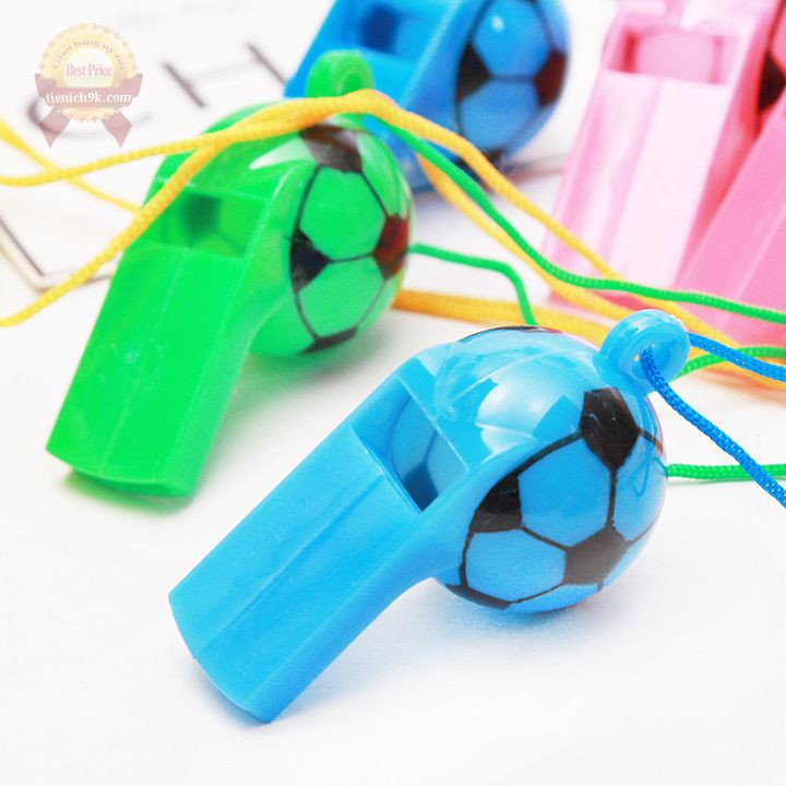 Đồ chơi còi nhựa mini hình quả bóng đá ban nhiều màu dễ thương cute cho bé nam nữ