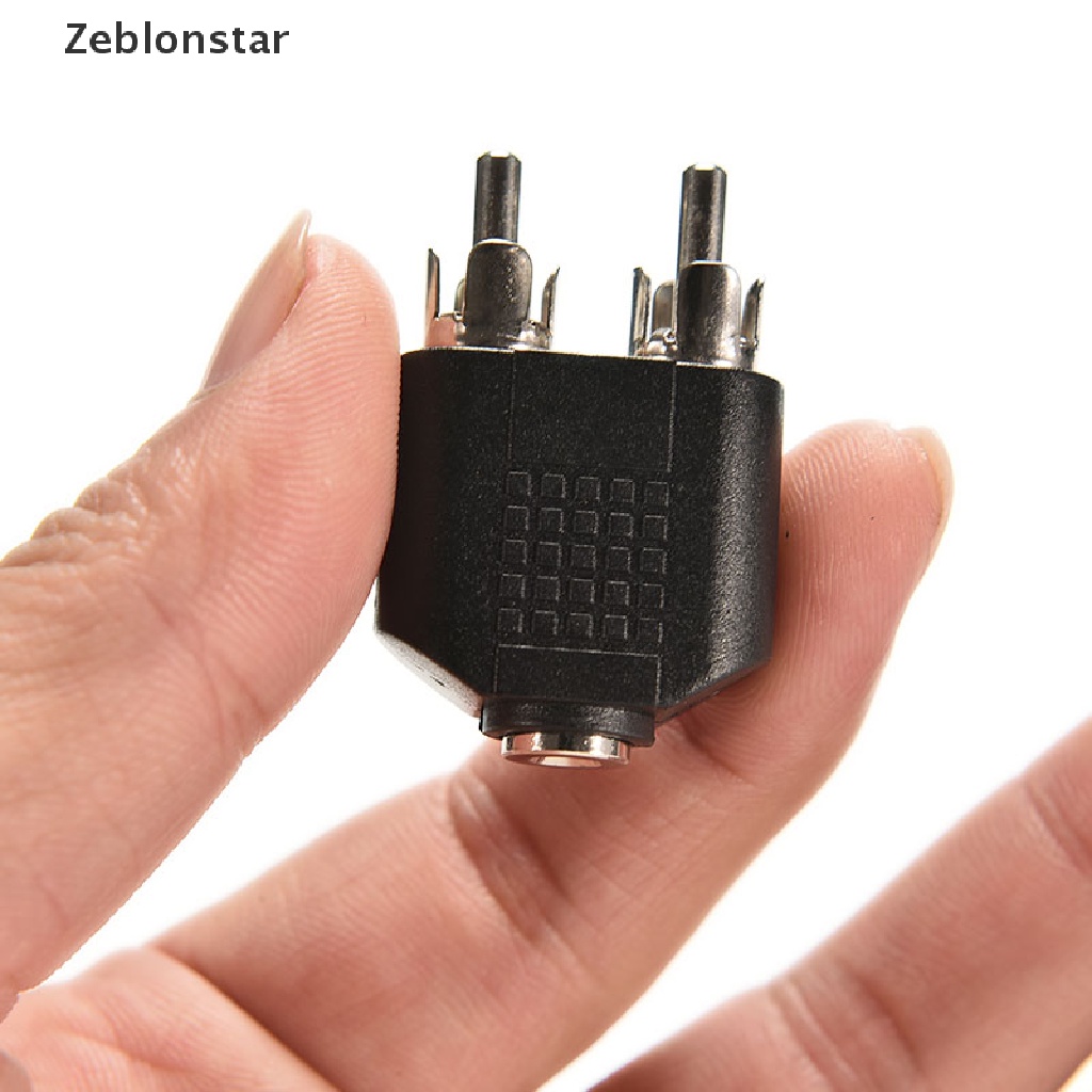 Đầu Nối Âm Thanh RCA 2 Đầu Cắm 3.5mm Mạ Bạc